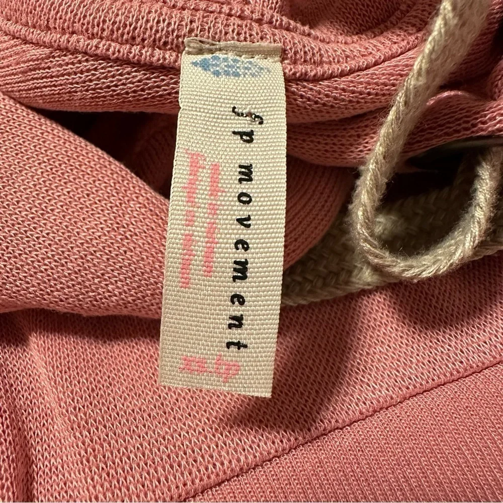 Free People Intimately Ready Go Pullover Hoodie Sweatshirt Pink FP